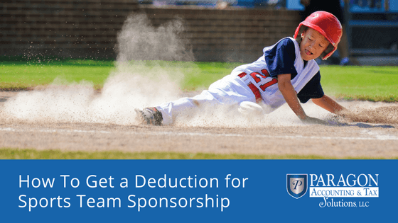 How To Get A Deduction For Sports Team Sponsorship - Paragon